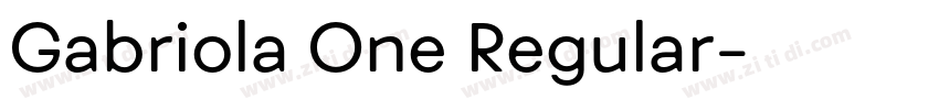 Gabriola One Regular字体转换